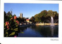 CPM Troyes Aube La fontaine 