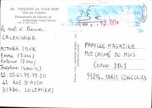 CPM Toulouse La Ville Rose Cite des Violettes Illumination du Clocher de la Basilique Saint Sernin 