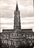 CPM Toulouse Abside de la Basilique Saint Sernin Le derniers etages du Clocher sont du XII siecle 