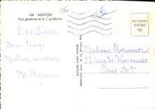 CPM Menton Vue generale et le Cap Martin 