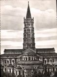 CPM Toulouse Abside de la Basilique Saint Sernin Les derniers etages du Clocher sont du XII siecle 