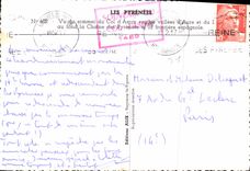 CPM Les Pyrenees Vu du Sommei du Col d'Aspin sur les vallees d'Aure au fond la chaine des Pyrenees e