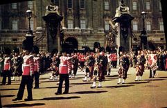CPM Drummers and Pipers of the Guards leading the Old Guard from Buckingham Palace 