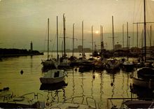 CPM La Cote d'Azur Inoubliable Crepuscule sur le port 