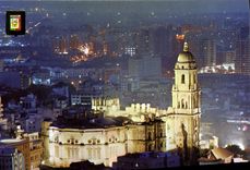 CPM Malaga Costa del Sol Cathedrale illuminee 