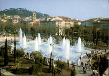 CPM La Cote d'Azur Nice Le Jardin de l'Esplanade du Paillon vue prise du Pont Neuf 