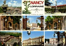 CPM Nancy Mourthe et Moselle la place Stanislav la Carriere et Saint Ervre la place d'Alliance fonta
