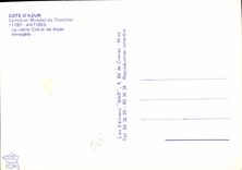 CPM Cote d'Azur Carrefour Mondial du Tourisme Antibes la vieille cite et les Alpes enneigees