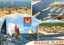 CPM En Parcourant la Cote Mediterraneenne Valras Plage Herault vacances ideales en bord de mer 