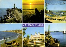 CPM Valras plage la jetee le port la plage et le casino 