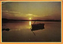 CPM Coucher de Soleil Bateau