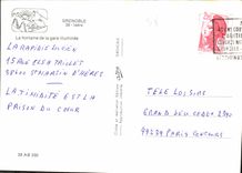 CPM Grenoble Isere la fontaine de la gare Illuminee 