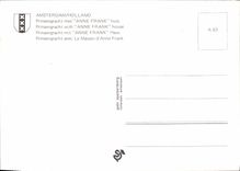 CPM Amsterdam Holland Prinsengracht avec la Maison d'Anne Frank