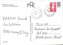 CPM Dreux Eure et loire le Veffroi et la Place Metzeau 