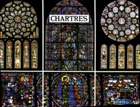 CPM Les Merveilles de Chartres Eure et Loire Vitraux de la Cathedrale du XIi siecle la Rose nord Not