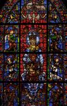 CPM Cathedrale de Chartres Notre Dame de la Belle verriere XIi siecle Partie superieure 