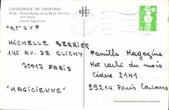 CPM Cathedrale de Chartres Notre Dame de la Belle verriere XIi siecle Partie superieure 