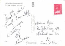 CPM Cathedrale de Chartres la Vierge Noire dite du Pilier 