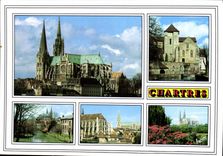 CPM Les Merveilles de Chartres Eure et Loir la Cathedrale XII siecle l'Eglise Saint Andre XII siecle