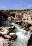 CPM La Roque sur Ceze Gard la cascade du Sautadet Spectaculaire erosion des eaux de la Ceze dans les