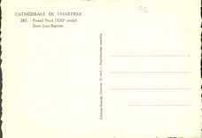 CPM Cathedrale de Chartres Portail Nord XIII siecle Saint jean Baptiste 