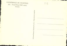 CPM Cathedrale de Chartres Portail Royal XII siecle Aristote 