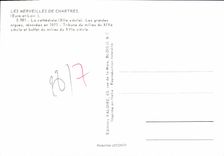 CPM Les Merveilles de Chartres Eure et Loir la Cathedrale XII siecle les grandes orgues renovees en 