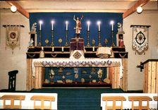 CPM Chapelle Saint jean Baptiste Molieres sur Ceze Maitre Autel 