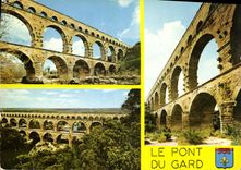 CPM Le Pont du Gard Aqueduc Romain construit avant l'ete chretienne sur l'ordre d'Agrippa 