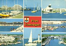 CPM La Camargue Port Camargue Gard Le Suffren et Grand Pavois la jetee la Capitainerie le centre com