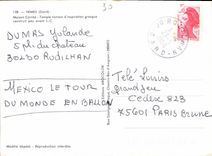 CPM Nimes Gard Maison Carree temple romain d'inspiration grecque construit peu avant J C 