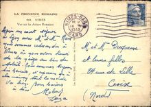 CPM La Provence Romaine Nimes vue sur les Arenes Romaines 