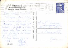 CPM Nimes Gard Boulevard de l'Esplanade Palais de Justice et Arenes 