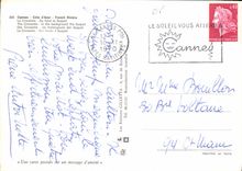 CPM Cannes Cote d'Azur la croisette au fond le Suquet 