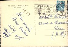 CPM Breil sur Roya A M vue generale Ane Mule