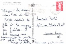 CPM La Cote d'Azur Juan les Pins l'Avenue Guillaumont et la Plage 