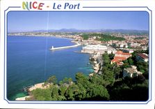 CPM La Cote d'Azur Nice vue generale sur le quartier du port au fond la promenade des anglais 