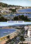 CPM La Cote d'Azur Cannes A M le port le casino municipal et la croisette la croisette et le suquet 