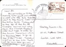 CPM Paris Arc de Triomphe Notre Dame Tour 