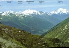 CPM Walliser Alpen von Belvedere Furka aus Alpes valaisannes Valais Alpes 