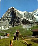 CPM Kleine Scheindegg Alphornblaser mit Eiger 