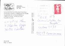 CPM Grenoble Dauphine France le monument des trois Ordres place Notre Dame le pont Marius Gontard le