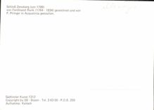 CPM Schloss Zenoberg von Ferdinand Runk gezeichnet und von P Piringer in Acquantinta gestochen
