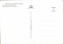 CPM Cote d'Azur le Cros de Cagnes le Boulevard Kennedy dans le fond le Vieux Cagnes 