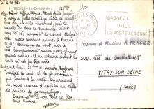 CPM Troyes Aube La Cathedrale 