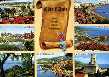 CPM Cote d'Azur French Rivera Les grands centres touristiques 