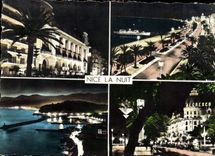 CPM La Cote d'Azur Nice la nuit 
