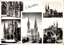 CPM Chartres E et L Facade de la Cathedrale 