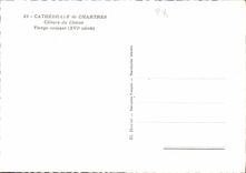 CPM Cathedrale de Chartres Cloture du Choeur Vierge cousant 