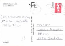 CPM Dreux Eure et Loir La place Metezeau 